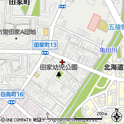 北海道函館市田家町3-18周辺の地図
