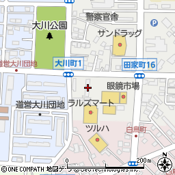 北海道函館市田家町16-21周辺の地図