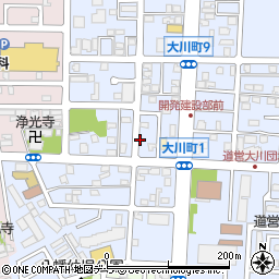 北海道函館市大川町周辺の地図