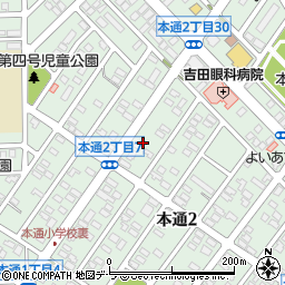北海道函館市本通周辺の地図