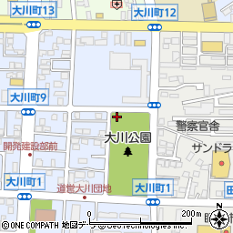 大川公園トイレ周辺の地図