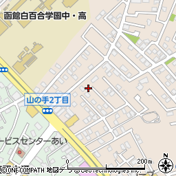 北海道函館市山の手2丁目10周辺の地図