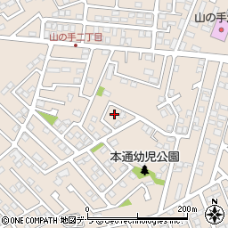 北海道函館市山の手2丁目36周辺の地図