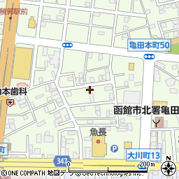 北海道函館市亀田本町58-8-1周辺の地図