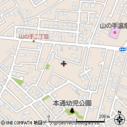 北海道函館市山の手2丁目35周辺の地図