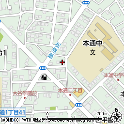 北海道函館市鍛治1丁目44-19周辺の地図
