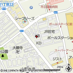 北海道警察函館方面本部港町ＫＢ公宅周辺の地図