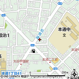 北海道函館市鍛治1丁目44-3周辺の地図