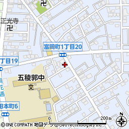 函館富岡郵便局 ＡＴＭ周辺の地図