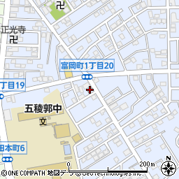 函館富岡郵便局周辺の地図