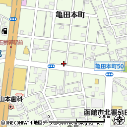 北海道函館市亀田本町48-16周辺の地図