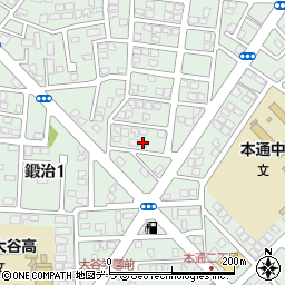 北海道函館市鍛治1丁目42-13周辺の地図