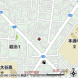 北海道函館市鍛治1丁目42-14周辺の地図