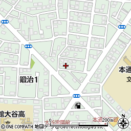 北海道函館市鍛治1丁目42-15周辺の地図