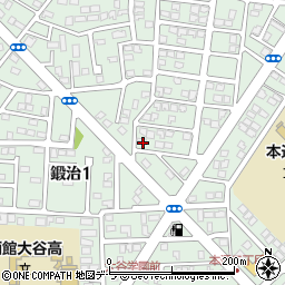 北海道函館市鍛治1丁目42-1周辺の地図