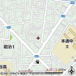 北海道函館市鍛治1丁目42-7周辺の地図