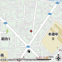 北海道函館市鍛治1丁目42-8周辺の地図