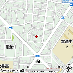北海道函館市鍛治1丁目42-6周辺の地図
