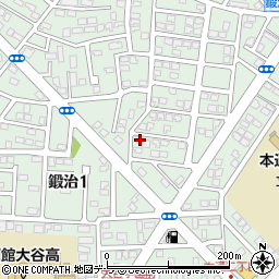 北海道函館市鍛治1丁目42-3周辺の地図
