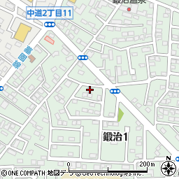北海道函館市鍛治1丁目24-9周辺の地図
