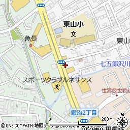 函館中央警察署東山交番周辺の地図