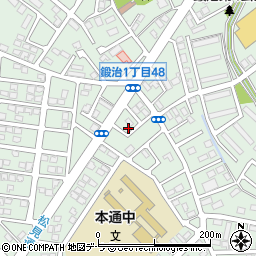 北海道函館市鍛治1丁目48-25周辺の地図