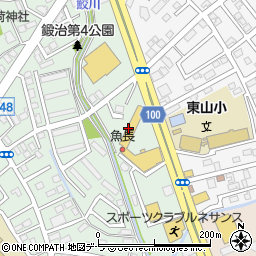 スーパー魚長生鮮夢市場東山店周辺の地図