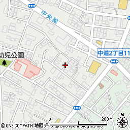 北海道函館市中道2丁目4周辺の地図