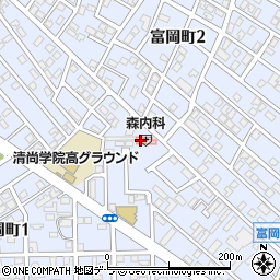 北海道函館市富岡町周辺の地図
