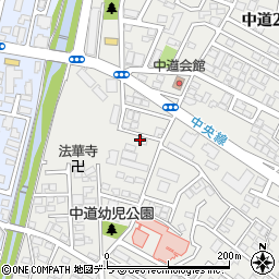 北海道函館市中道2丁目32周辺の地図