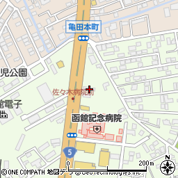 北海道函館市亀田本町36-8周辺の地図