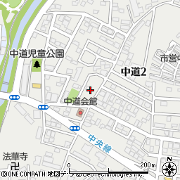 北海道函館市中道2丁目30周辺の地図