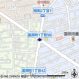 富岡町１‐５０周辺の地図
