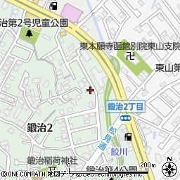 北海道函館市鍛治2丁目32-17周辺の地図