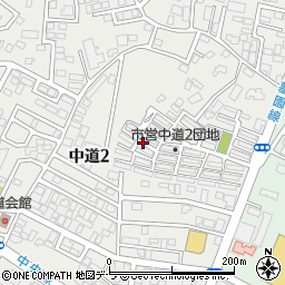 北海道函館市中道2丁目21周辺の地図