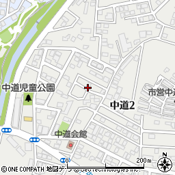 北海道函館市中道2丁目28周辺の地図
