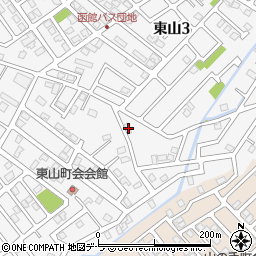 北海道函館市東山3丁目30-3周辺の地図