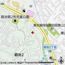 北海道函館市鍛治2丁目32-12周辺の地図