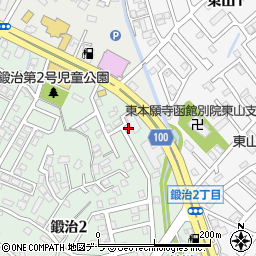 北海道函館市鍛治2丁目35-15周辺の地図