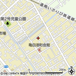 亀田港第6街区公園周辺の地図