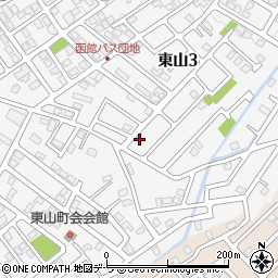 北海道函館市東山3丁目29-14周辺の地図