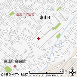 北海道函館市東山3丁目29-10周辺の地図