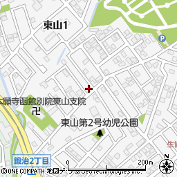 北海道函館市東山1丁目4-28周辺の地図