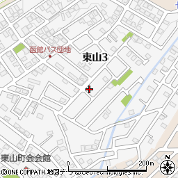 北海道函館市東山3丁目29-18周辺の地図