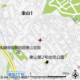 北海道函館市東山1丁目4-27周辺の地図