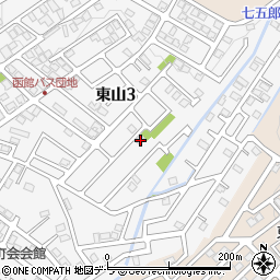 北海道函館市東山3丁目29-35周辺の地図