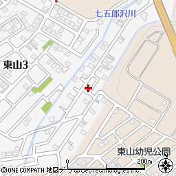 北海道函館市東山3丁目36-1周辺の地図