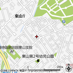 北海道函館市東山1丁目4-11周辺の地図
