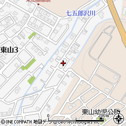北海道函館市東山3丁目36-2周辺の地図