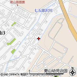 北海道函館市東山3丁目36-4周辺の地図